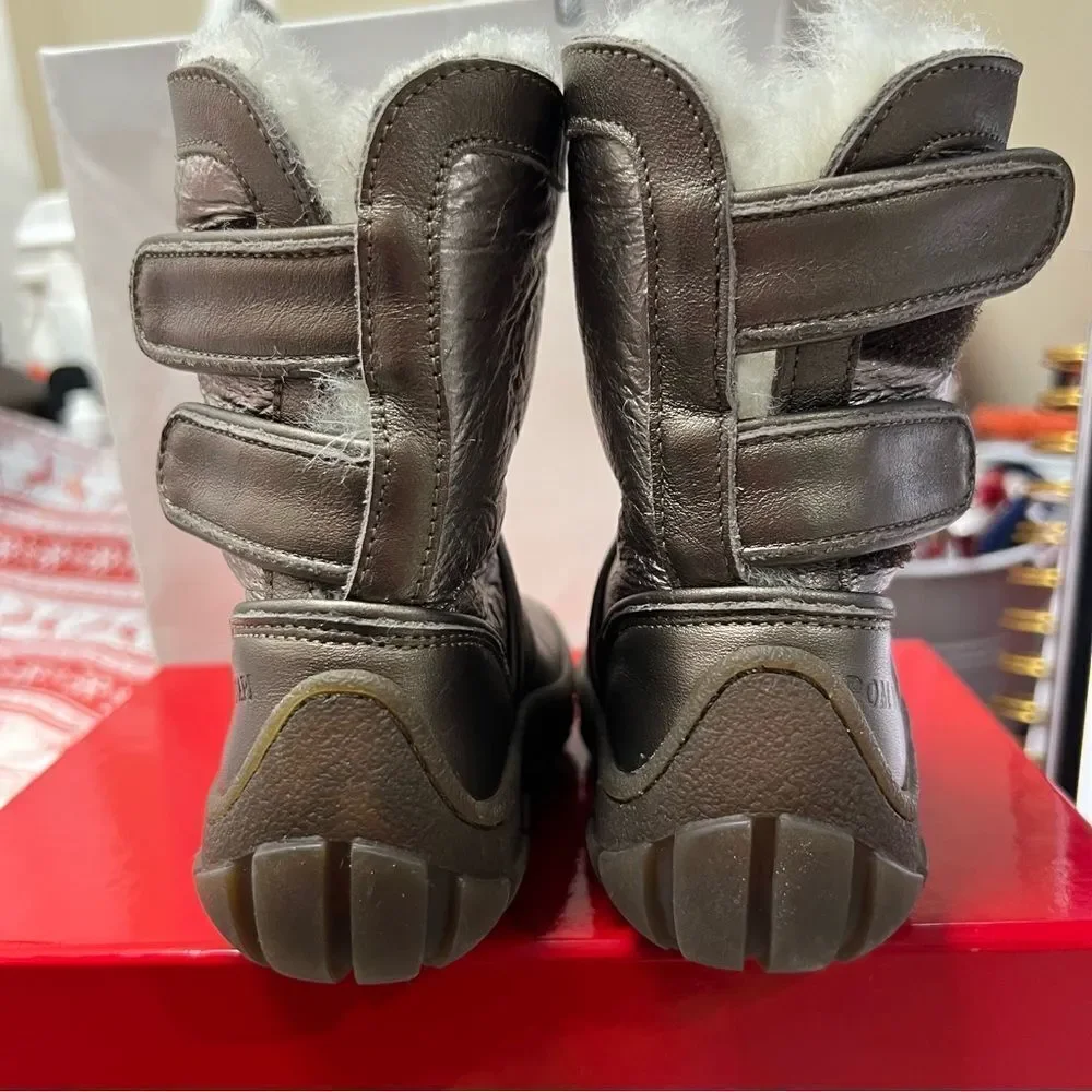 Pom D’Api Bronze Piwi Chabraque Sherpa  lined winter boots NWT size 5 Euro 120